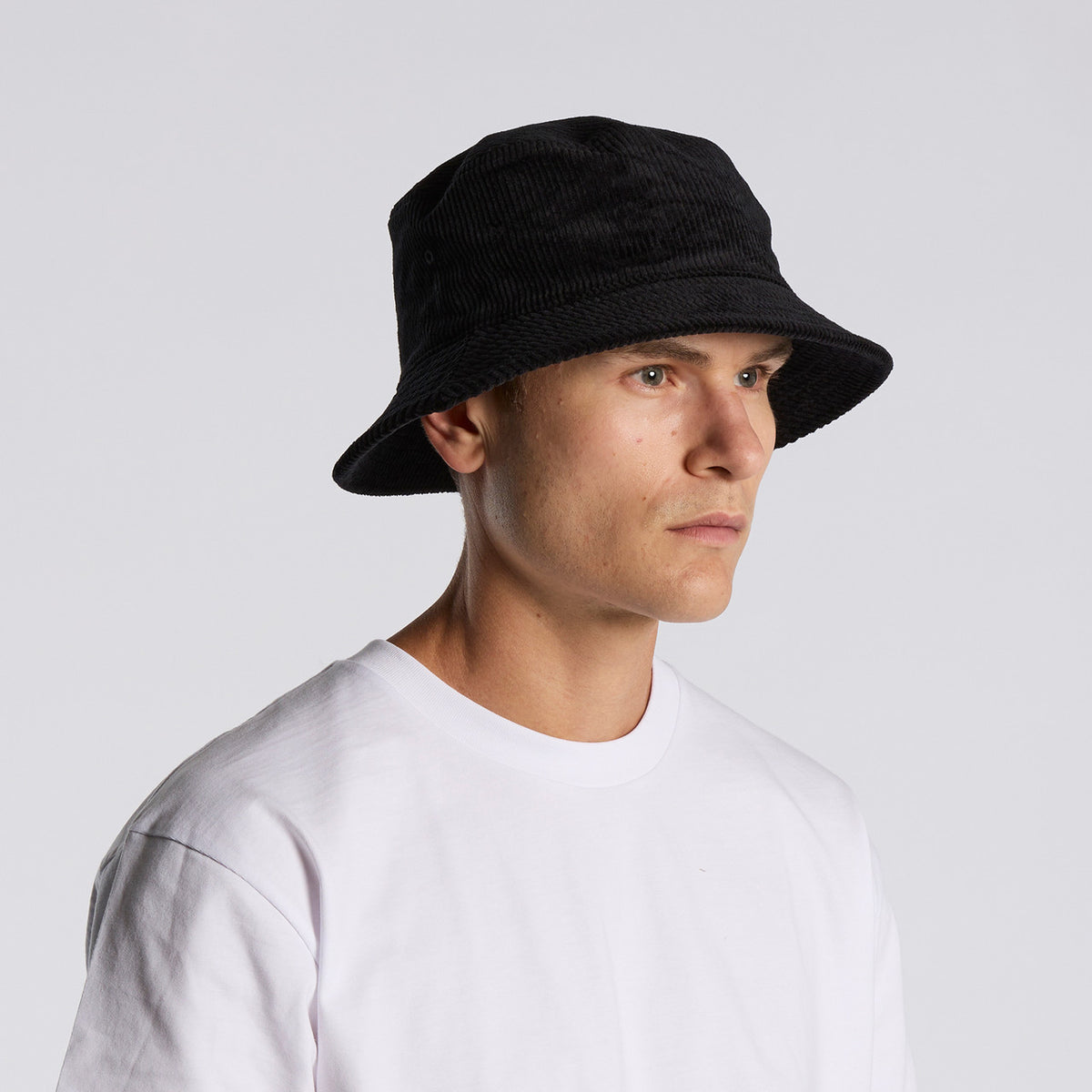 AS Colour Cord Bucket Hat, BLACK, front