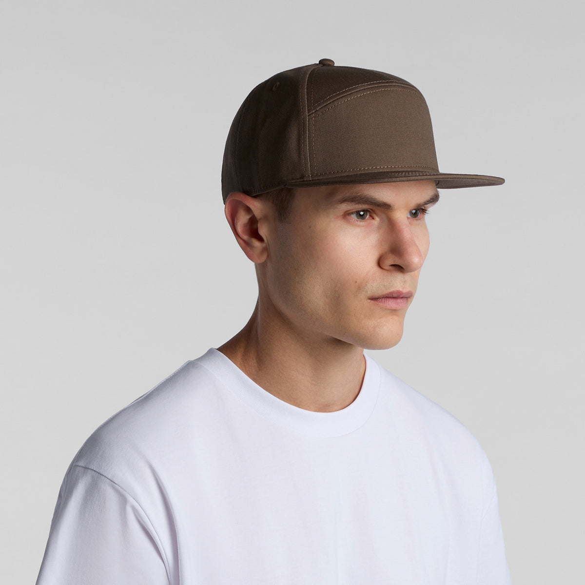 AS Colour Stock 7-panel Cap, WALNUT, front