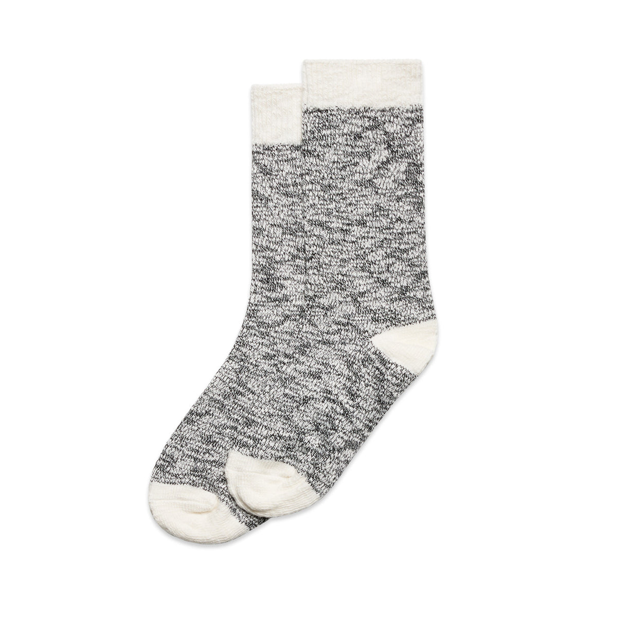 AS Colour Slub Socks (2 Pairs), BLACK/NATURAL, front