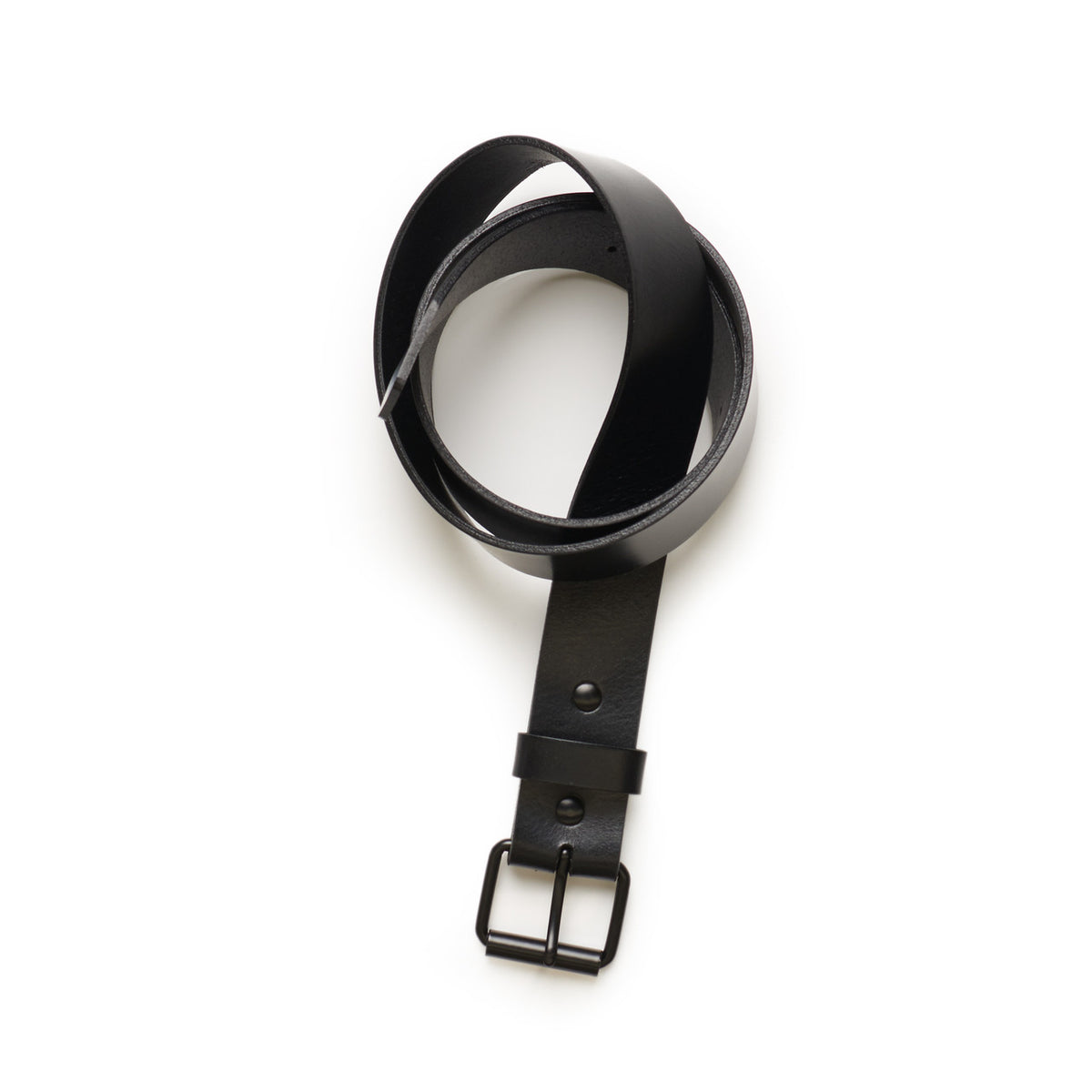 AS Colour Leather Belt, BLACK, front