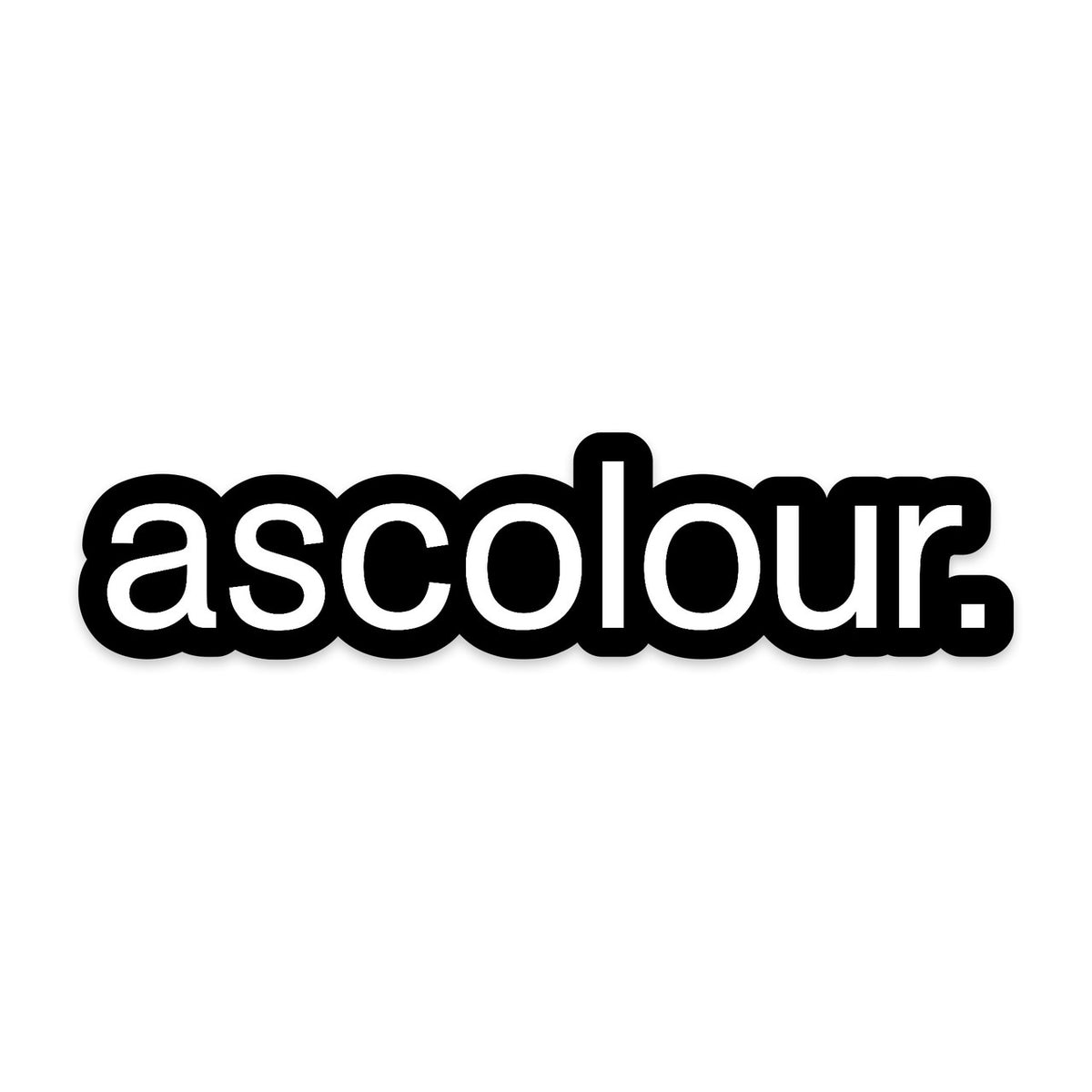 AS Colour Logo Sticker, BLACK, front