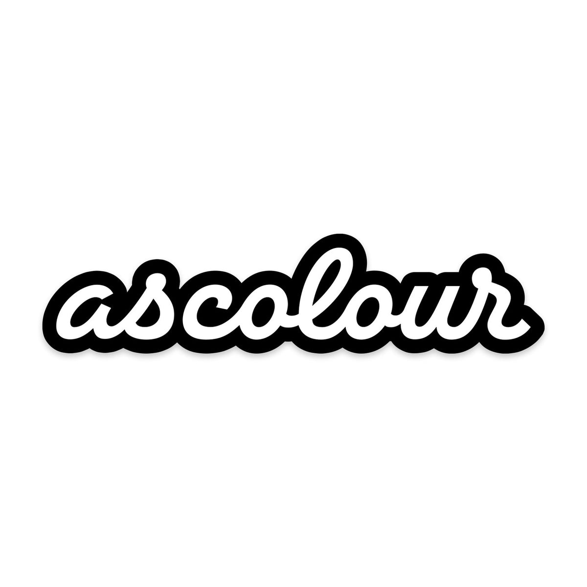 AS Colour Script Sticker, BLACK, front
