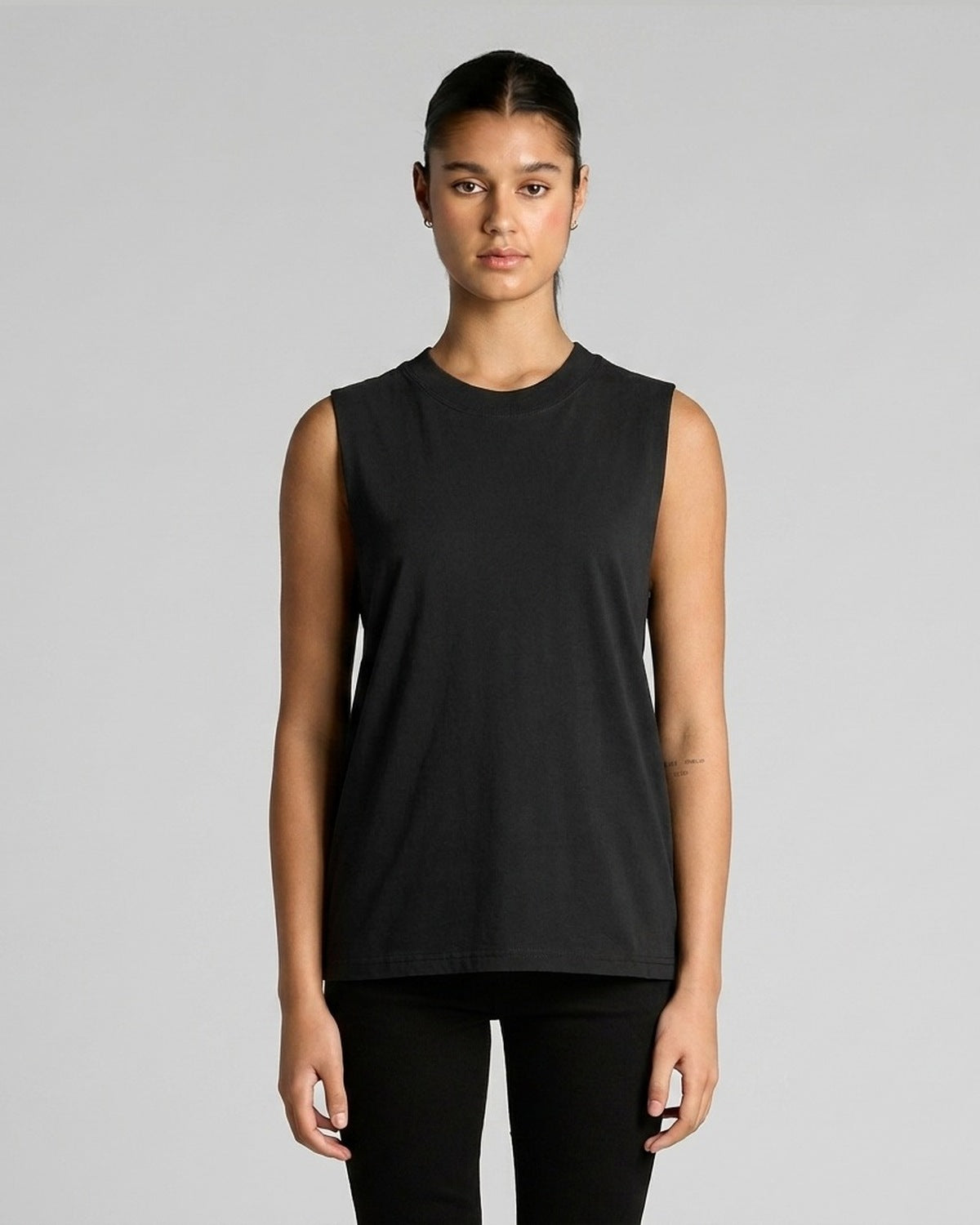 AS Colour Wo's Heavy Faded Tank, FADED BLACK, front
