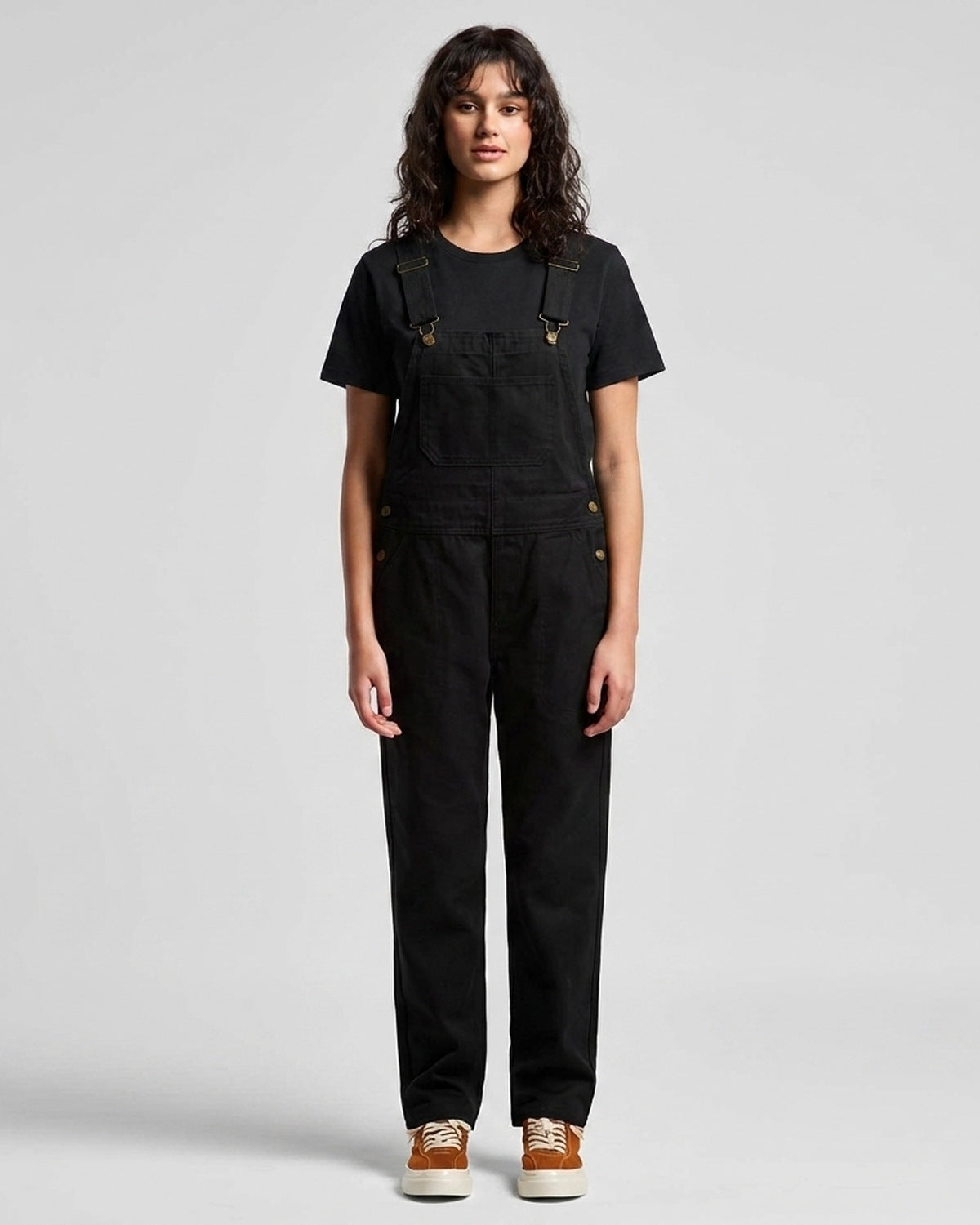 AS Colour Wo's Canvas Overalls, BLACK, front