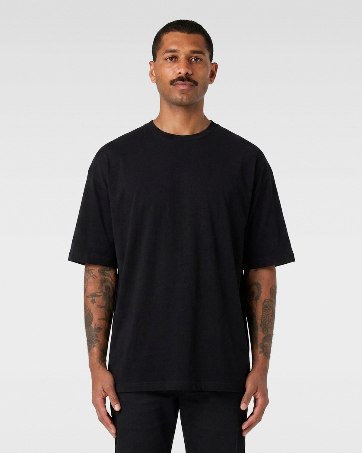 AS Colour Block Oversized Tee, BLACK, front