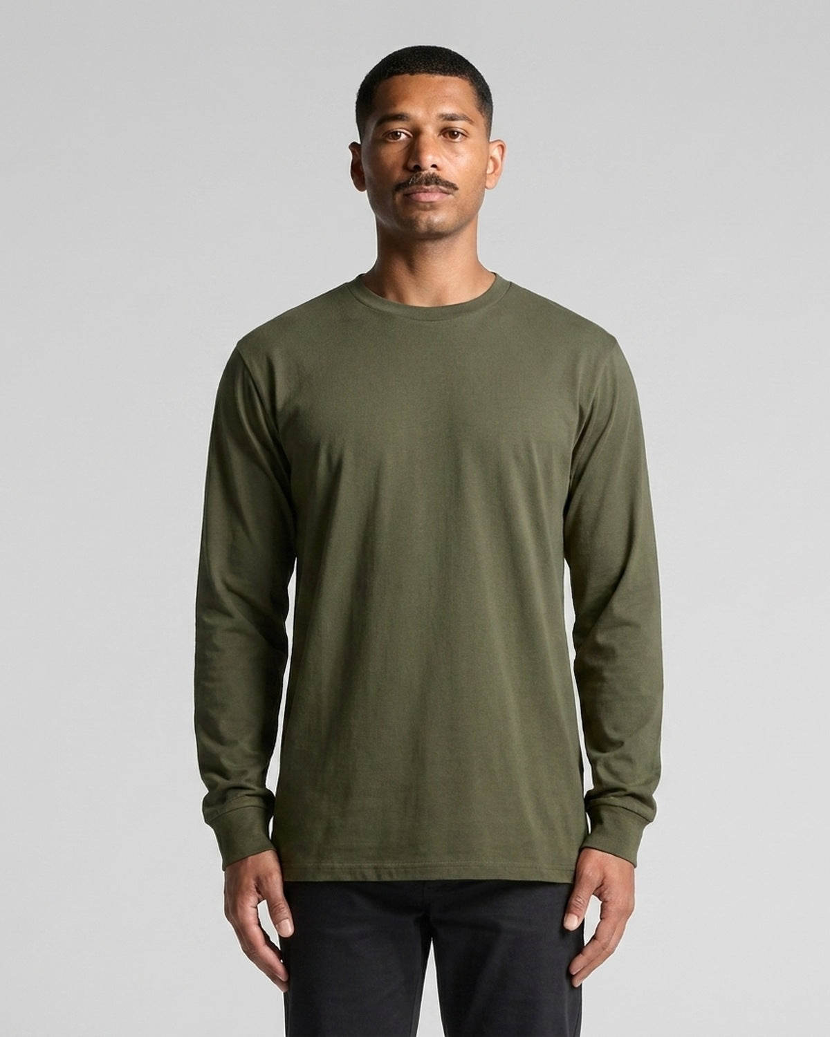 AS Colour Classic L/S Tee, ARMY, front