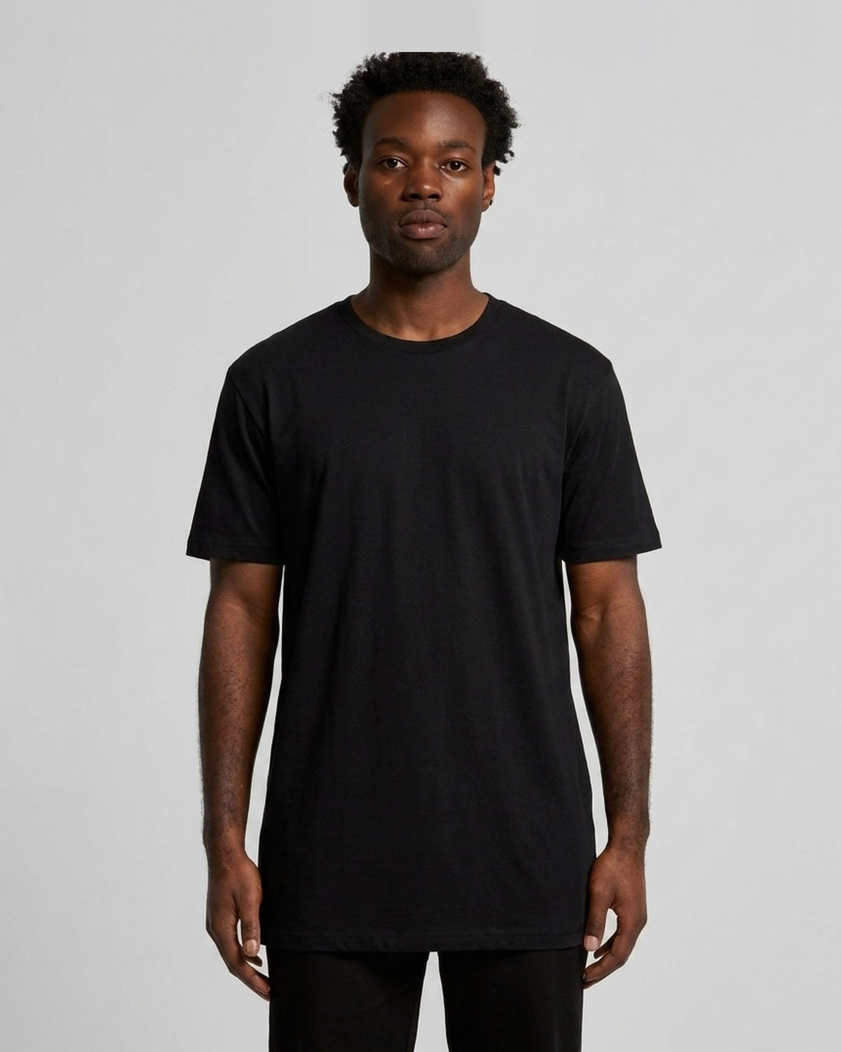 AS Colour Staple Plus Tee [+5cm] 5075, BLACK, front