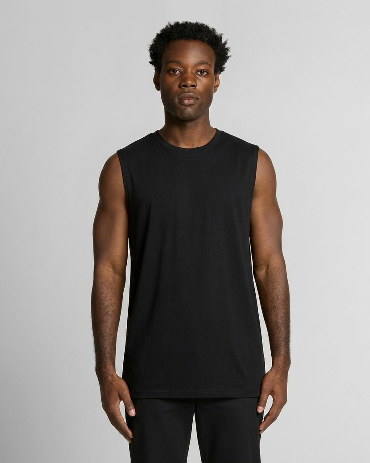 AS Colour Staple Tank, BLACK, front