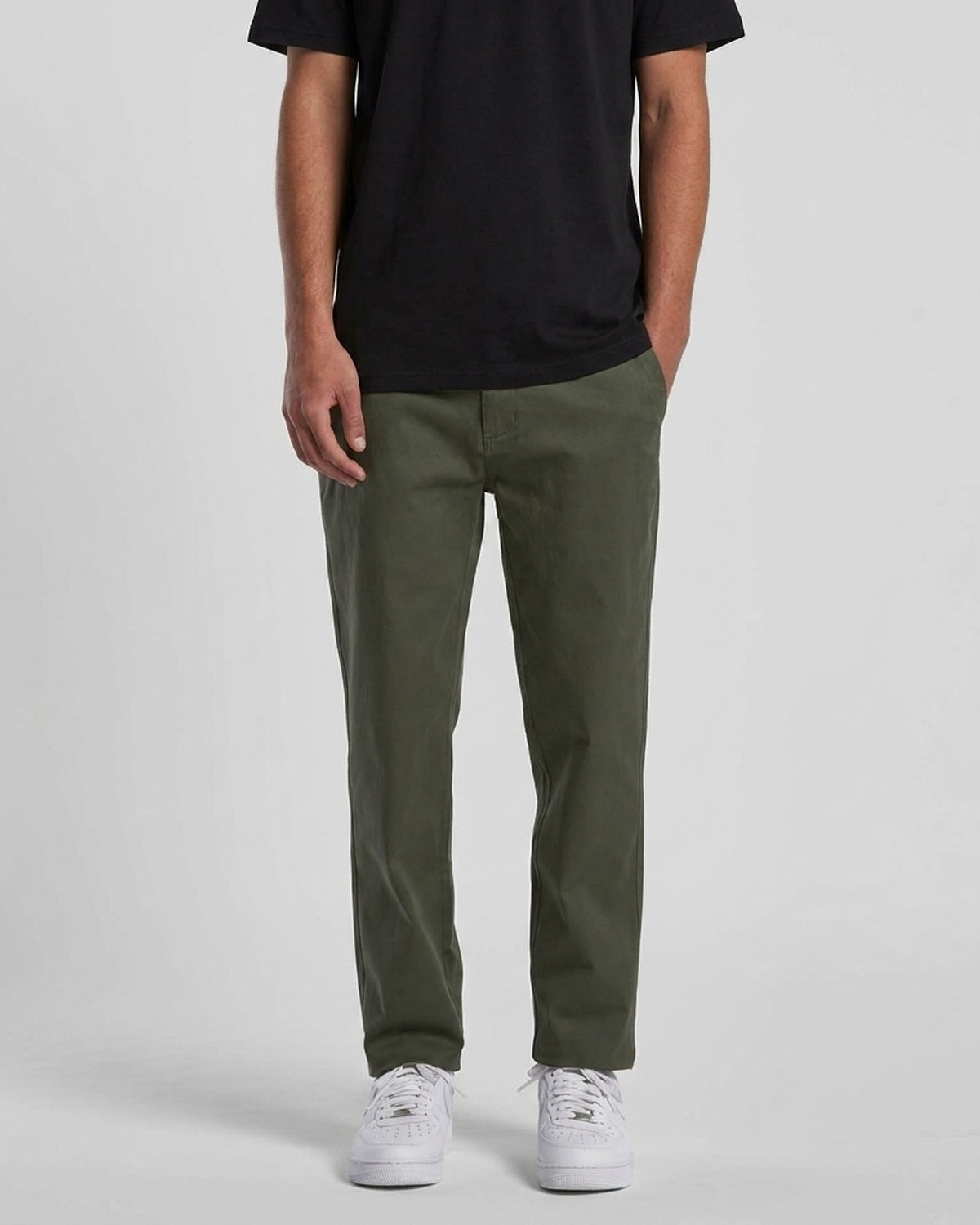 AS Colour Straight Trousers, BLACK, front