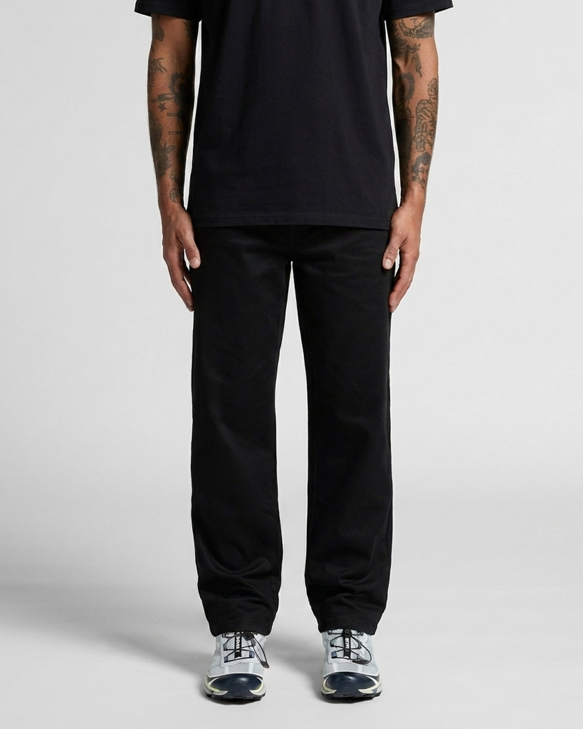 AS Colour Relaxed Pants, BLACK, front