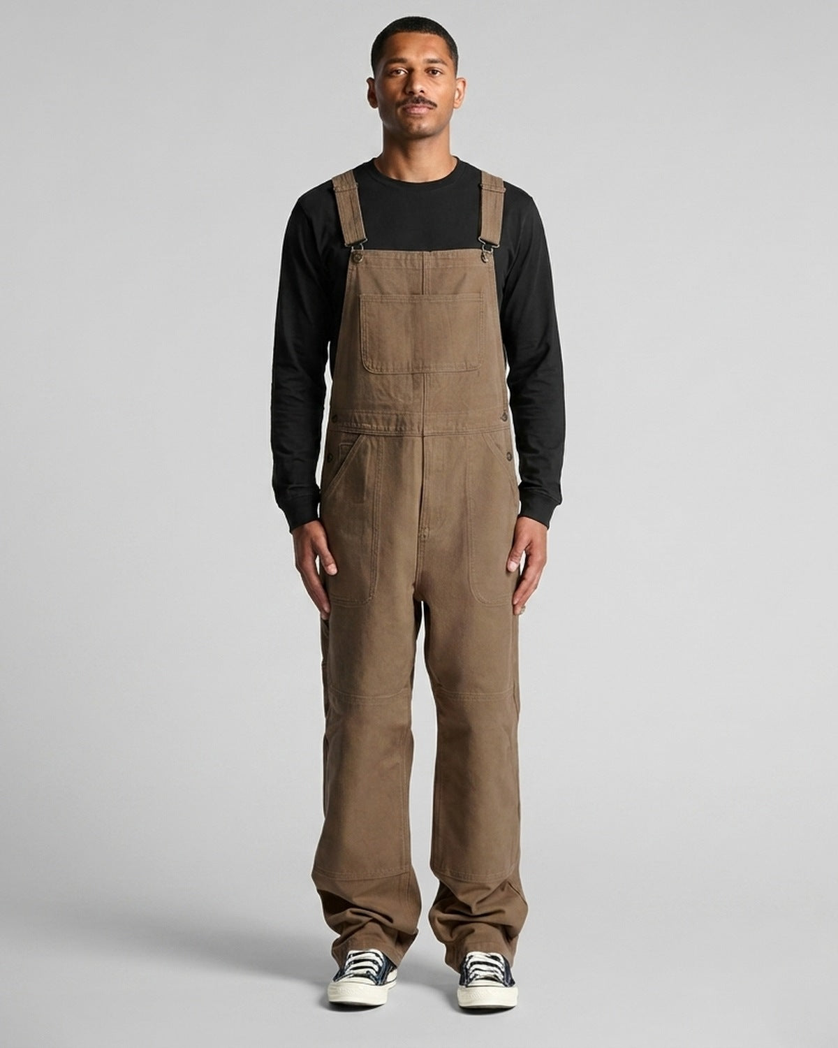 AS Colour Canvas Overalls, BLACK, front