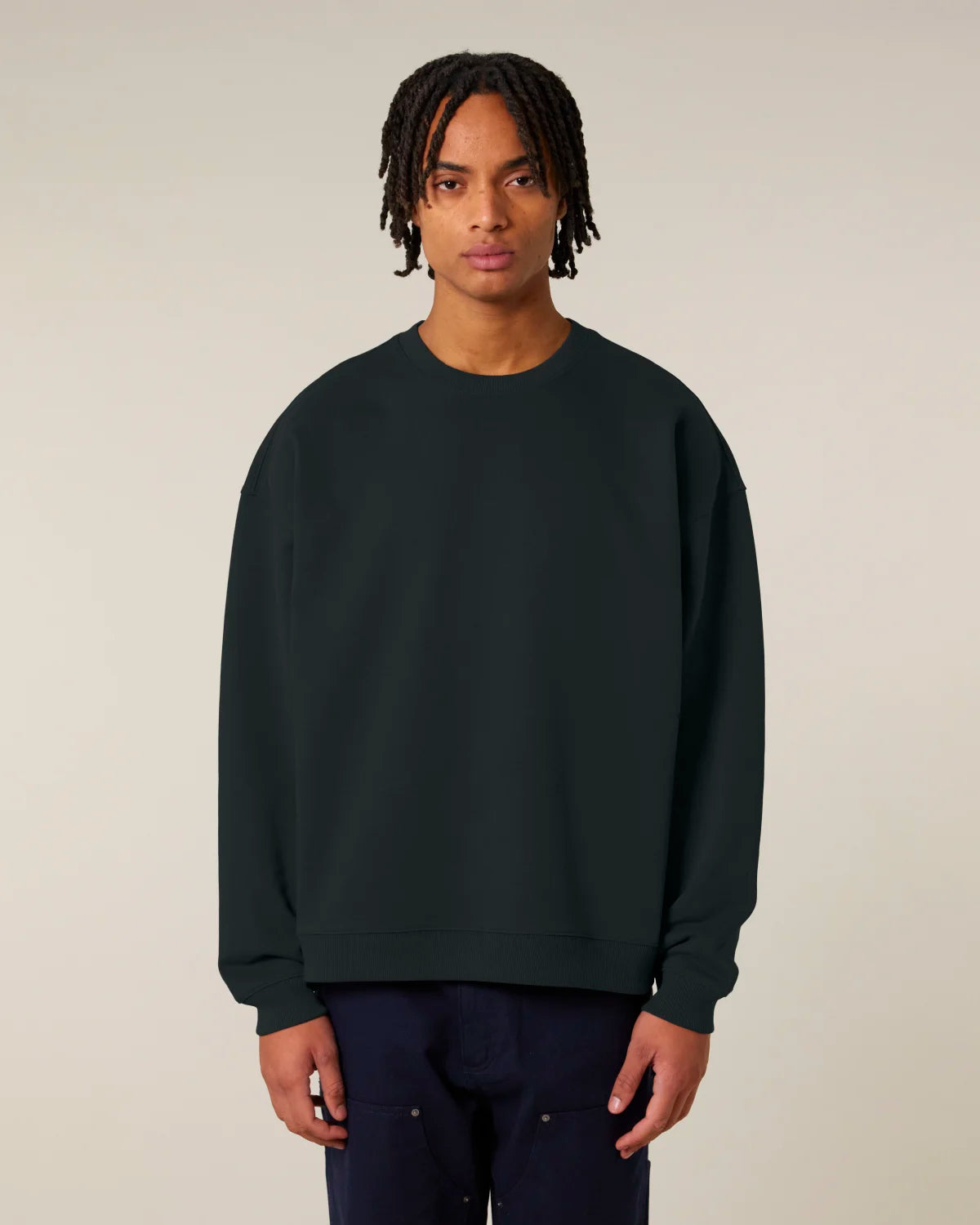 Dyed Crew, Black, front