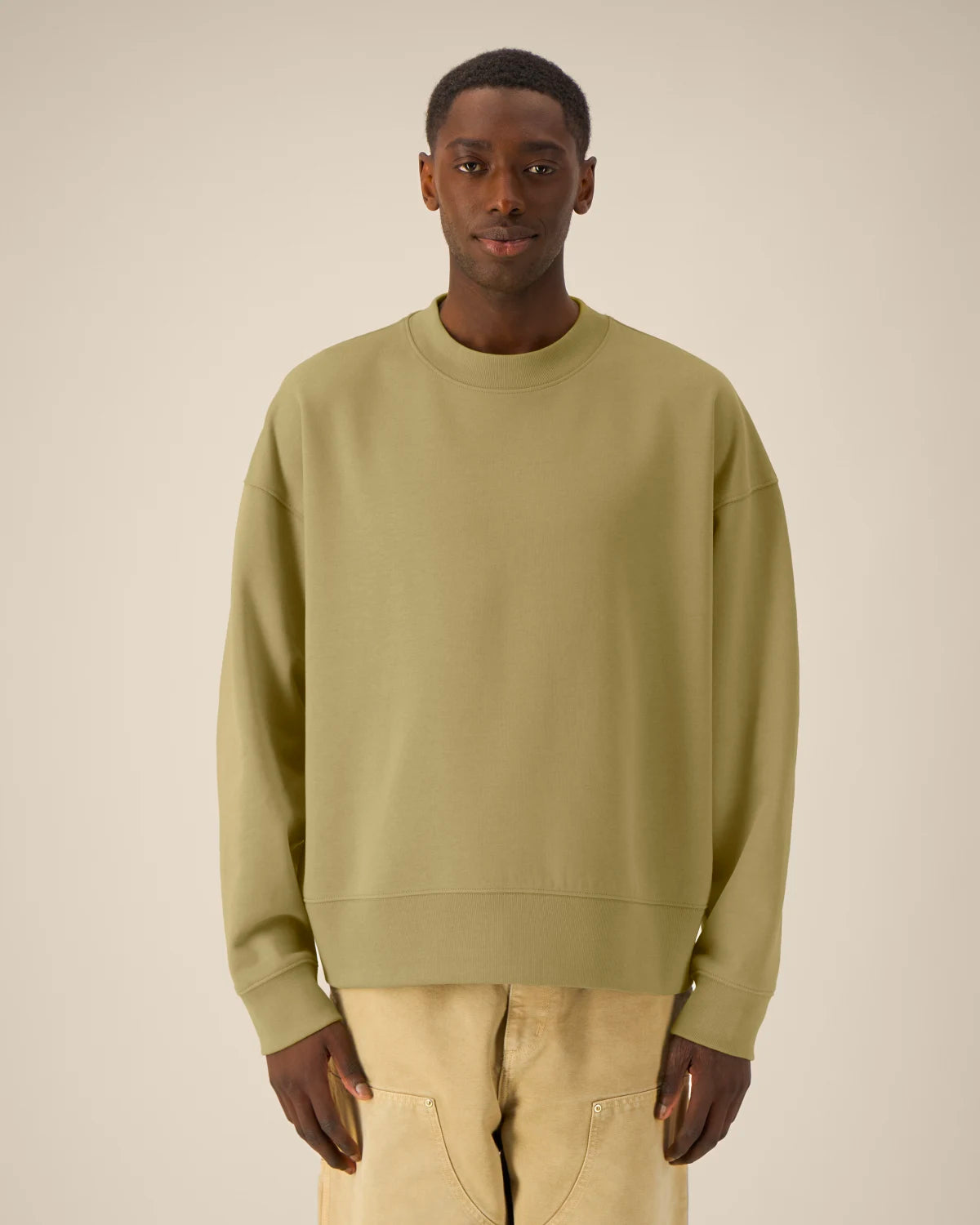 Minimal Crew, Faded Olive, front