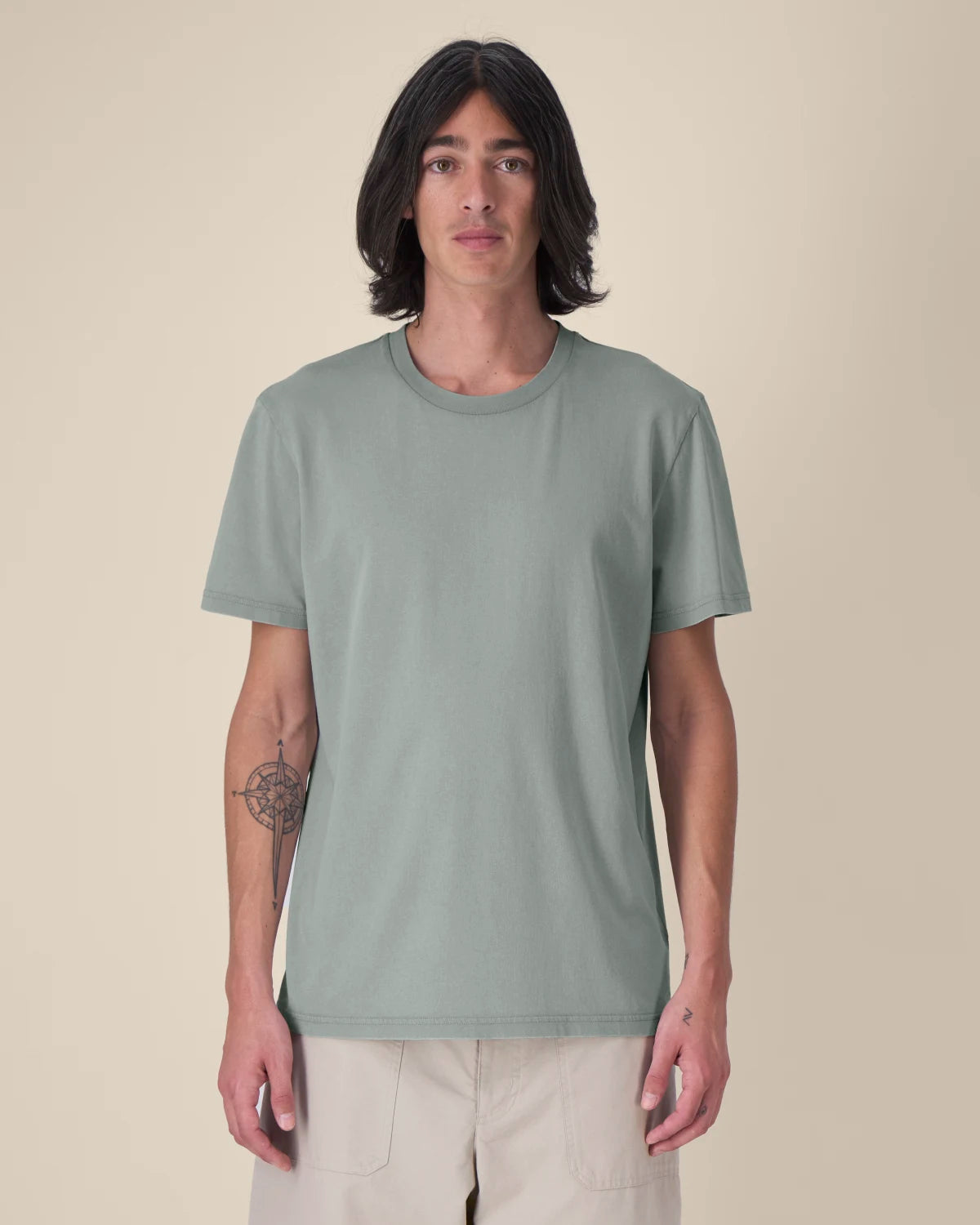 Vintage Tee, G. Dyed Misty Grey, front