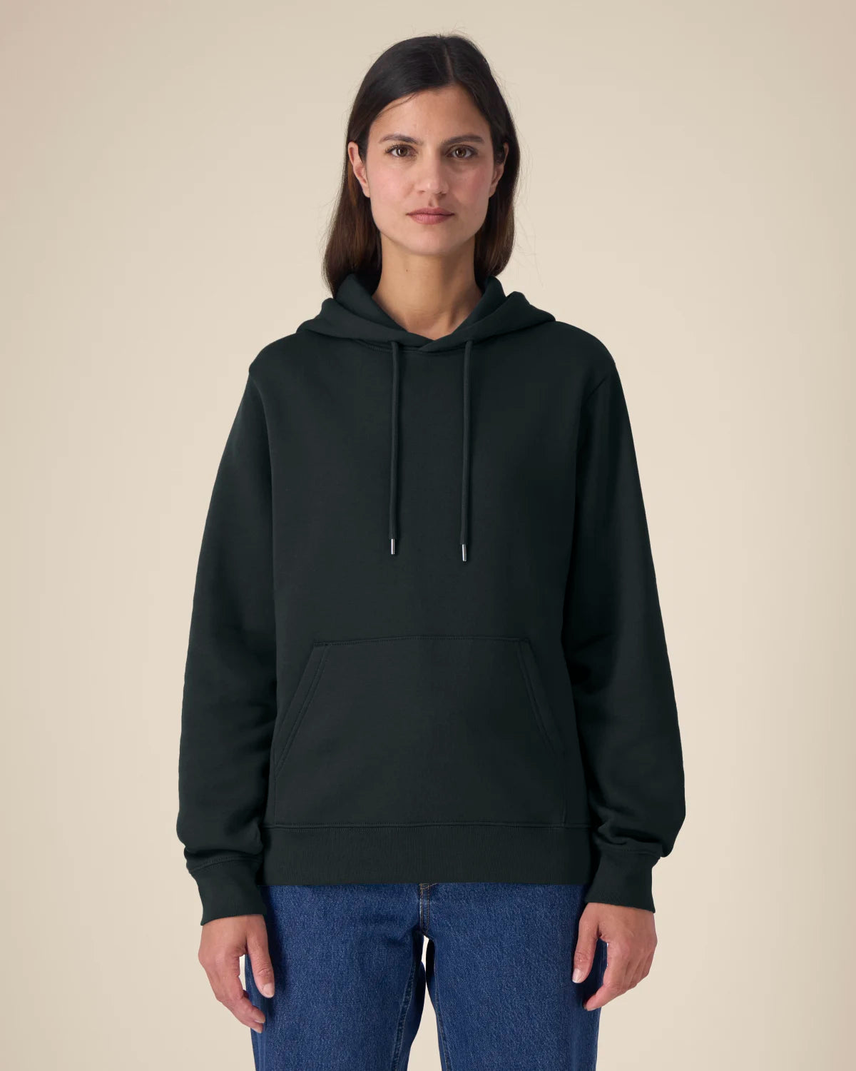 Relaxed Hoodie — Women, Black, front